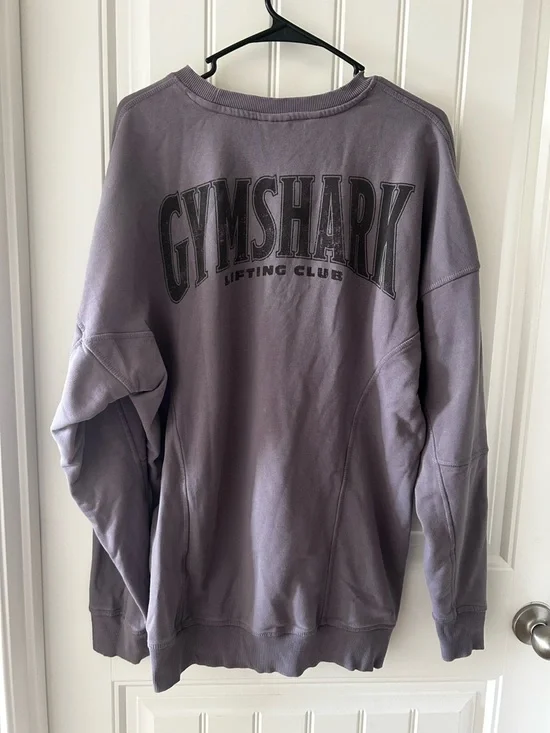 Gymshark Heritage Washed Crew, Fog Purple - Picture 4 of 5